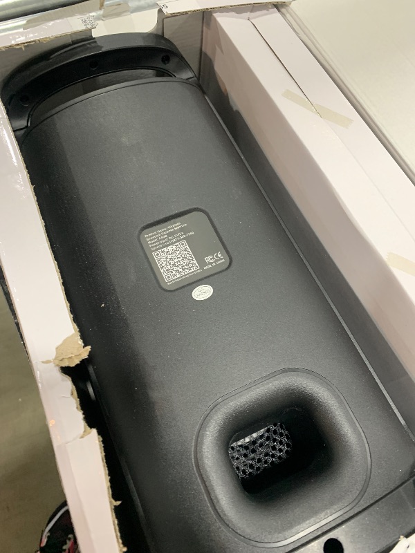 Photo 1 of Fansbe Direct Karaoke Machine Bluetooth 2 Microphones, Karaoke Machine Bluetooth Sound Effects, Outdoor Bluetooth Speaker Karaoke Machine Lights EQ Echo AUX MIC USB TF TWS Remote Control Party, Black