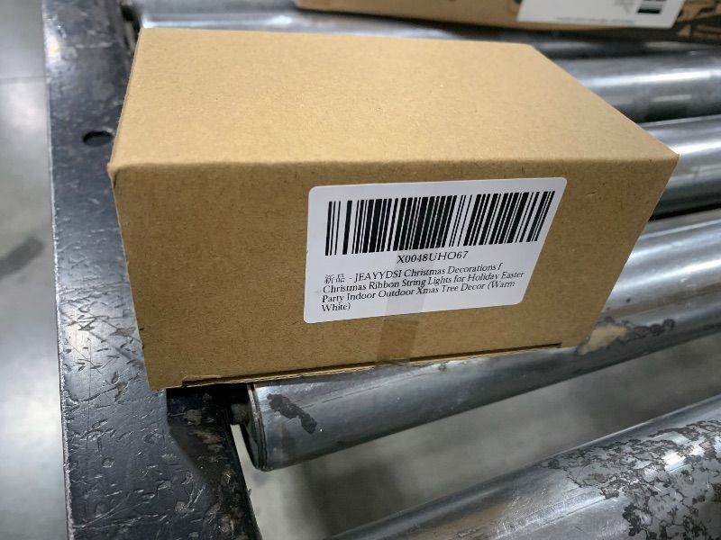 Photo 1 of JEAYYDSI Christmas Tree Decorations 33FT 100 LED 8 Modes IP44 Waterproof Christmas Ribbon String Lights with Timer Led Christmas Ribbon for Holiday Party Xmas Tree Decor(Warm White)