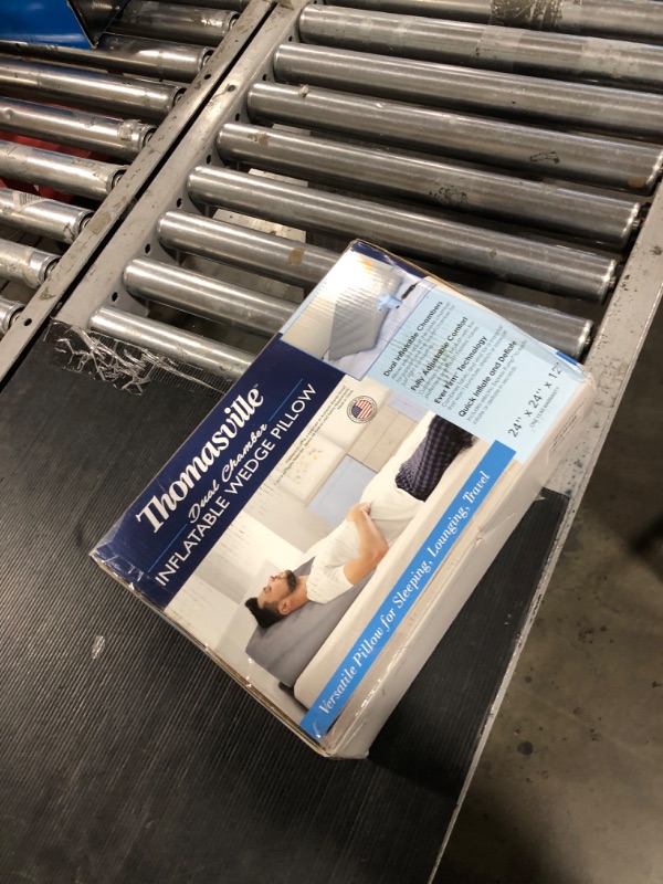 Photo 1 of Thomasville Dual Chamber Inflatable and Adjustable Air Wedge Pillow with Patented Electric Pump and Auto Seal Valve