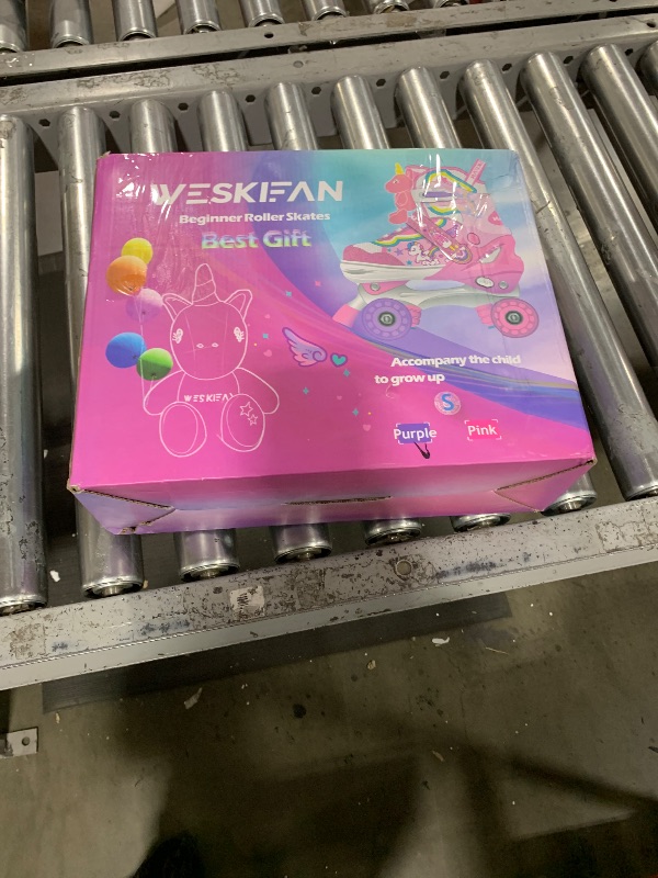 Photo 1 of Unicorn Doll Kids Toddler Roller Skates for Girls,WESKIFAN Quad Skating Shoes With Shiny Light up Wheels&Adjustable Sizes Beginners rollerskates for Birthday Xmas Gifts,Patines para Niñas Niños