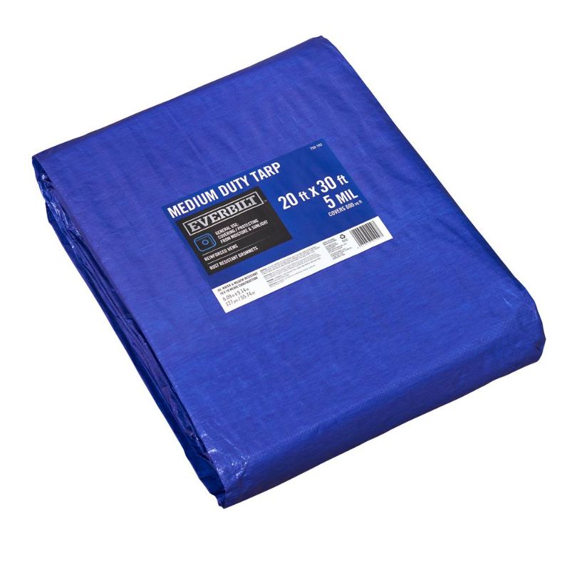 Photo 1 of 20 Ft. X 30 Ft. Blue Medium Duty Tarp
