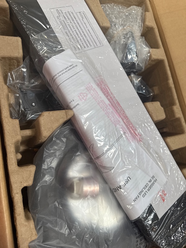 Photo 1 of ****************NON-FUNCTIONAL, FOR PARTS ONLY***********
Hampton Bay Hugger 52 in. LED Indoor Black Ceiling Fan with Light Kit AL383LED-BK