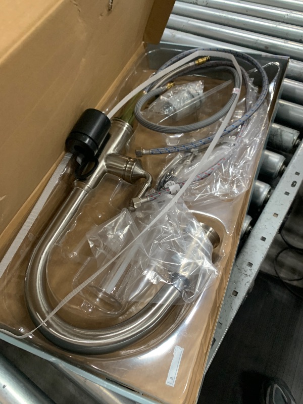 Photo 1 of ***PARTS ONLY***Glacier Bay Kagan Stainless Steel 15 in. H Pull Down Sprayer Kitchen Faucet with 360° Swivel Spout 21-K153KSS-GB