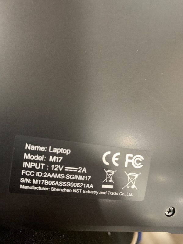 Photo 1 of ===== SEE NOTES ===== SGIN Laptops,17.3 Inch Laptop, 4GB DDR4 128GB SSD Laptops Computer with Dual-Core N4000 Processor (up to 2.6 GHz), 8000mAh, Webcam, Mini HDMI, USB3.2 * 2, Dual WiFi, Type-C(Black)