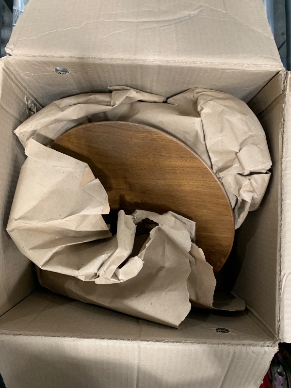 Photo 1 of (PARTIAL SET) (USED/FAIR) JOLLYMER Mushroom Side Table, Teak Stool, Natural Plant Stand, 14" Tall Wood Round Coffee Table for Living Room, Bedroom, Garden, Yard