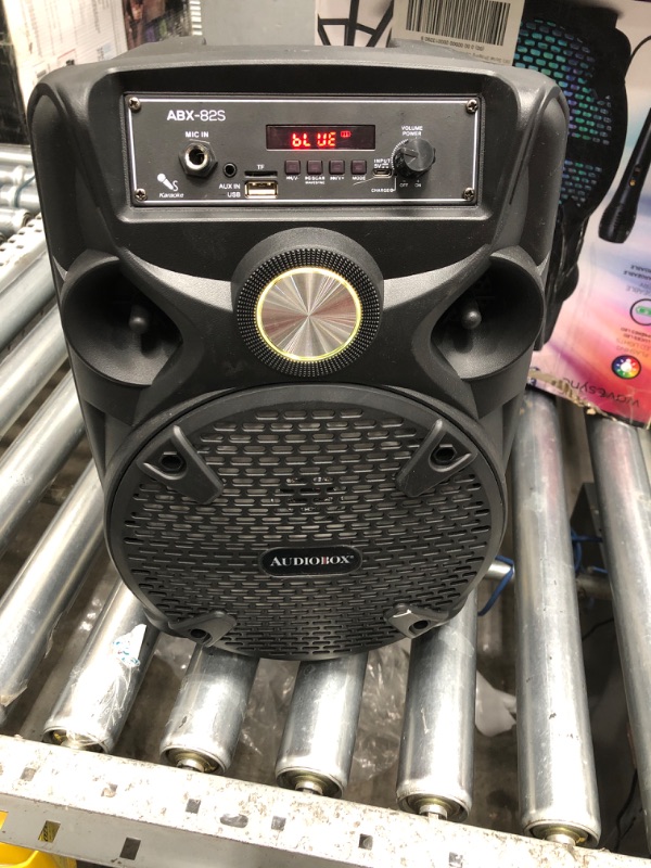 Photo 1 of Audiobox ABX-82S Portable 8" PA Speaker with Stand, WaveSync™ Technology, Bluetooth, LED Lights, 1100W - Includes Microphone & USB Cable