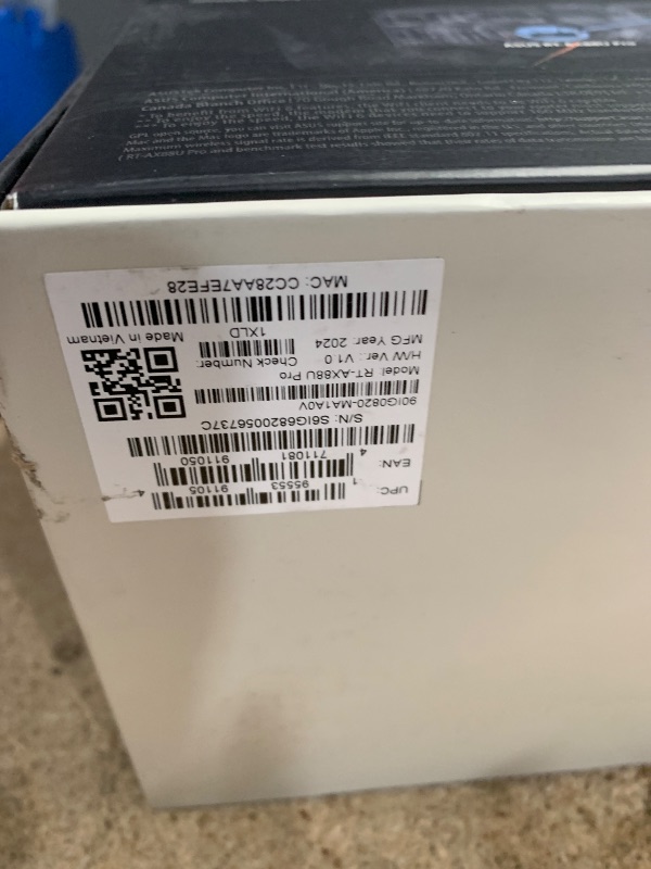 Photo 1 of ASUS RT-AX88U PRO AX6000 Dual Band WiFi 6 Router, WPA3, Parental Control, Adaptive QoS, Port Forwarding, WAN aggregation, lifetime internet security and AiMesh support, Dual 2.5G Port