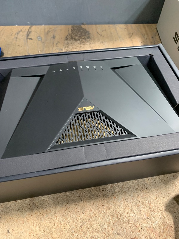 Photo 1 of ASUS RT-AX88U PRO AX6000 Dual Band WiFi 6 Router, WPA3, Parental Control, Adaptive QoS, Port Forwarding, WAN aggregation, lifetime internet security and AiMesh support, Dual 2.5G Port