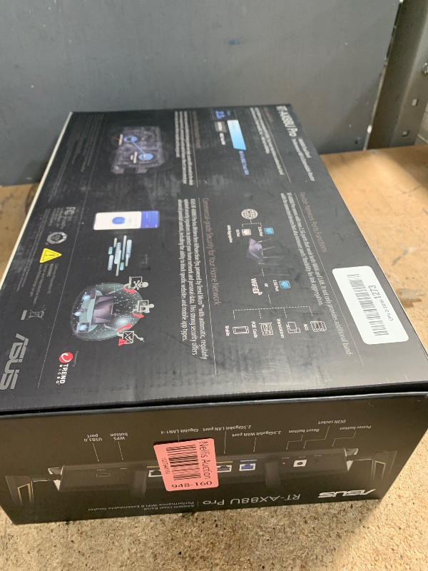Photo 1 of ASUS RT-AX88U PRO AX6000 Dual Band WiFi 6 Router, WPA3, Parental Control, Adaptive QoS, Port Forwarding, WAN aggregation, lifetime internet security and AiMesh support, Dual 2.5G Port