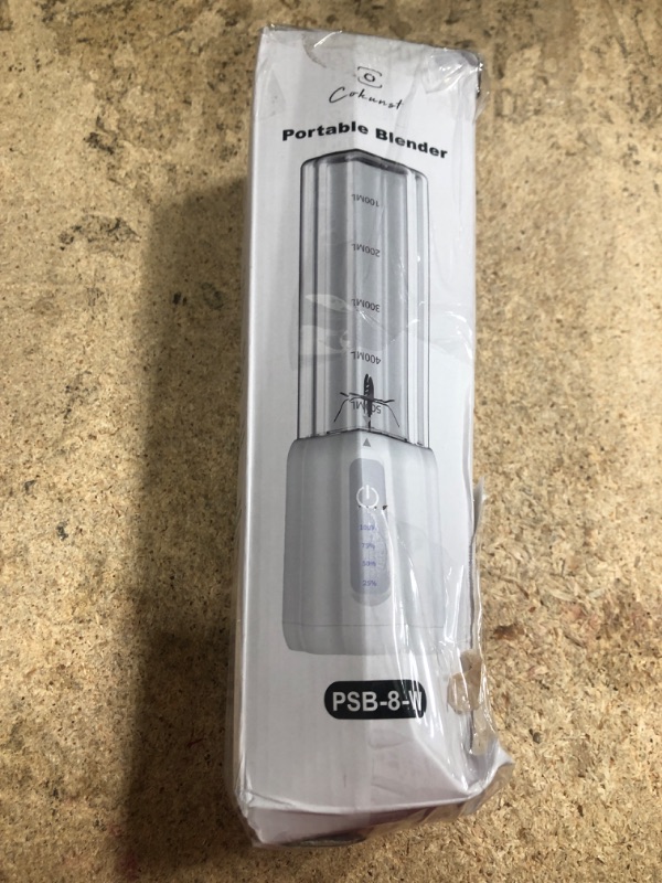 Photo 1 of ***PARTS ONLY***  COKUNST Portable Blender, Small Smoothie & Shake Maker with LED Display, 17 oz (500ml) Personal Blender with 6 Blades, USB C Rechargeable Juice Mixer with Extra Lid for Travel, Office, Gym, Home
