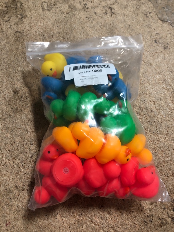 Photo 1 of 50Pcs Mini Rubber Duck Bath Toys, Multicolor Bath Ducks Bulk Float Duck Baby Bath Toy for Shower Birthday Party Favors Gift Classroom Summer Beach Pool Party Games
