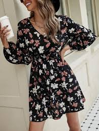 Photo 1 of  Women's Plus Size Dress Short Sleeve Floral Pattern Dresses SIZE 22
