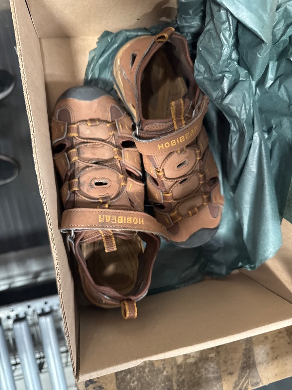 Photo 1 of *** SEE NOTES **HOBIBEAR Boys Outdoor Closed-Toe Summer Kids Athletic Sport Sandals Lightweight-Brown