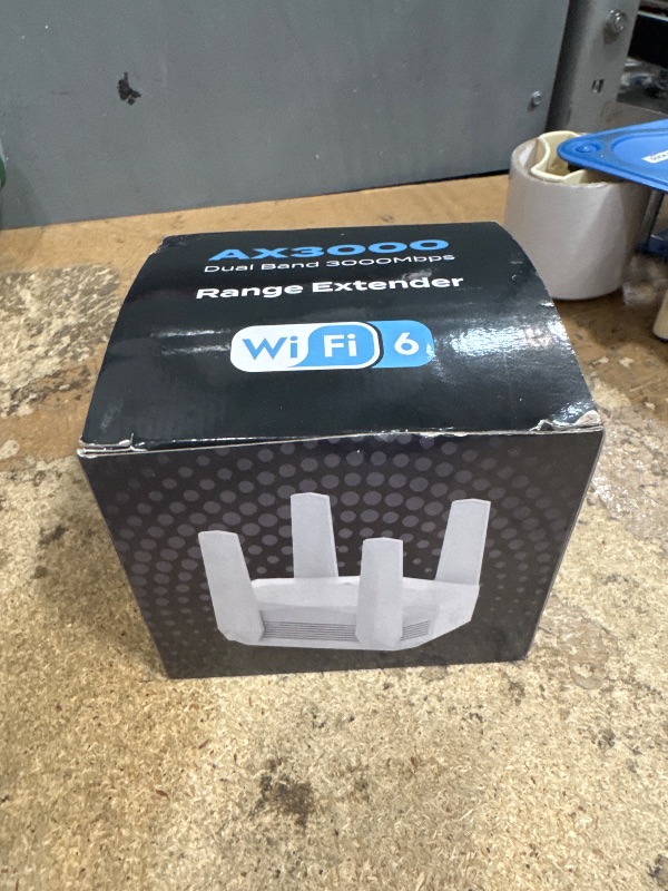 Photo 1 of 2025 AX3000 WiFi 6 Range Extender, WiFi Extender Signal Booster with Gigabit Ethernet Port, Dual Band (2.4G&5.8G) WiFi Repeater Cover to 13888sp.ft, Faster Speed and Wider Cover, Quick Setup (White)