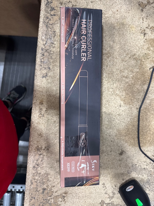 Photo 1 of 1 1/4 Inch Curling Wand Long Barrel, Dual Voltage Wand Curling Iron for Long Hair,Hair Curling Wand with Tourmaline Ceramic,10 Adjustable Temp