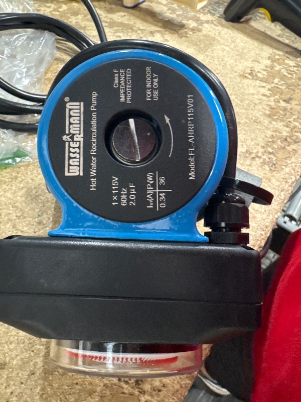 Photo 1 of Wassermann Instant Hot Water Recirculating Pump Kit for Tank Water Heater, Instant Hot Water Recirculation Pump System with 304 Stainless Steel Adjustable Bypass Valve