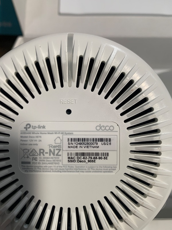 Photo 1 of TP-Link ???? XE75 AXE5400 Tri-Band WiFi 6E Mesh System - Wi-Fi up to 7200 Sq.Ft, Engadget Rated Best Mesh For Most People, Replaces WiFi Router and Extender, AI-Driven Mesh New 6GHz Band, 3-Pack