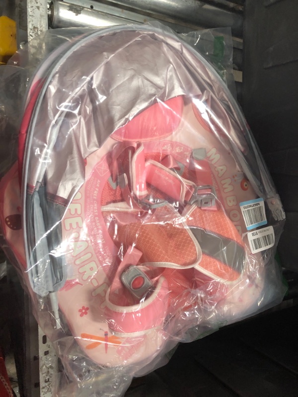 Photo 1 of Mambobaby Float with Canopy Size Improved Non Inflatable Infant Baby Pool Float Smart Mambo Float Swim Trainer Add Tail Baby Swim Float Mambo Baby Float Solid Air Free Water Waist Swimming Ring