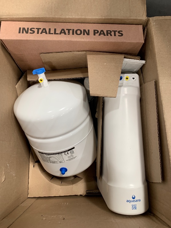 Photo 1 of ****PARTS ONLY***Aquasana SmartFlow® Reverse Osmosis Water Filter | RO Under Sink System | WQA Certified up to 99.99% of 90 contaminants Including Fluoride, PFAS, Arsenic, Lead, and Chlorine | Brushed Nickel Faucet