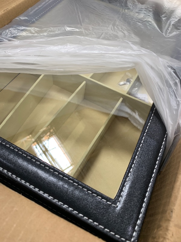 Photo 1 of ***SEE NOTES ***AUTOARK Leather 24 Piece Eyeglasses Storage and Sunglass Glasses Display Drawer Lockable Case Organizer,Black,AW-095