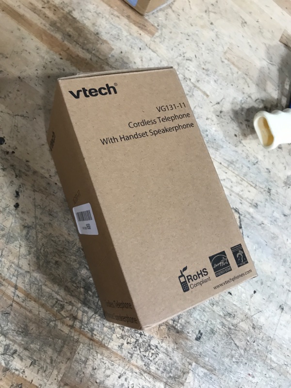 Photo 1 of [New] VTech VG131-11 DECT 6.0 Cordless Phone - Bluetooth Connection, Blue-White Display, Big Buttons, Full Duplex, Caller ID, Easy Wall Mount, 1000ft Range (Black)