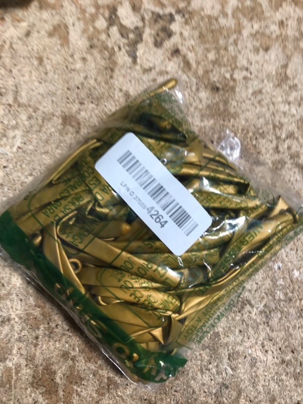 Photo 1 of 50 Pcs 260 Long Metallic Gold Latex Modeling Twisting Balloons for Birthday, Wedding, Engagement, Anniversary, Christmas, Festival Party Decoration