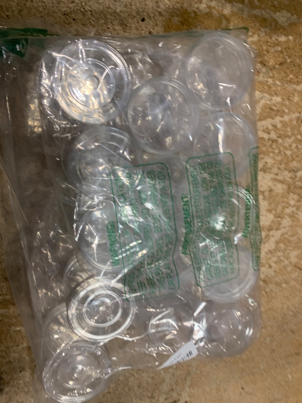 Photo 1 of 15 Pack 6oz Clear Plastic Jars Wide-mouth Storage Containers,Refillable Empty Containers for Dry Food,Dried Fruit,Seasoning and Honey Storage
