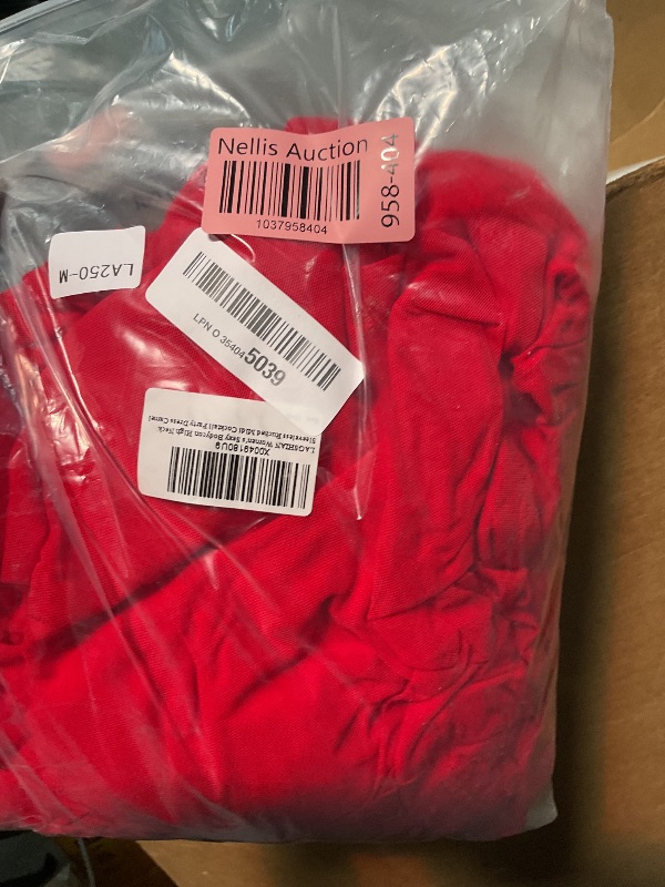 Photo 1 of *Different color*LAGSHIAN Women's Sexy Bodycon High Neck Sleeveless Ruched Midi Cocktail Party Dress red medium