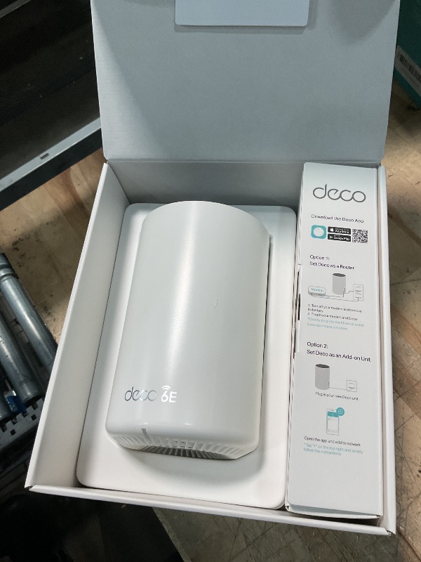 Photo 1 of *UNABLE TO TESTED* TP-Link ???? XE75 AXE5400 Tri-Band WiFi 6E Mesh System - Covers up to 2900 Sq.Ft, Replaces WiFi Router and Extender, AI-Driven Mesh, New 6GHz Band, 1-Pack
