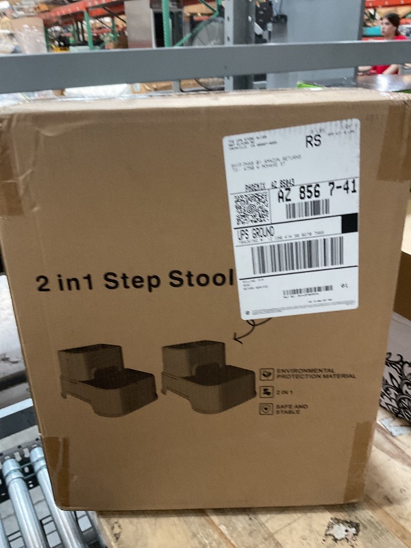 Photo 1 of 2 Step Stool for Kids (2 Packs),Toddler Stool for Bathroom Sink,Potty Training,Toilet Stool, Slip Resistant(Grey)