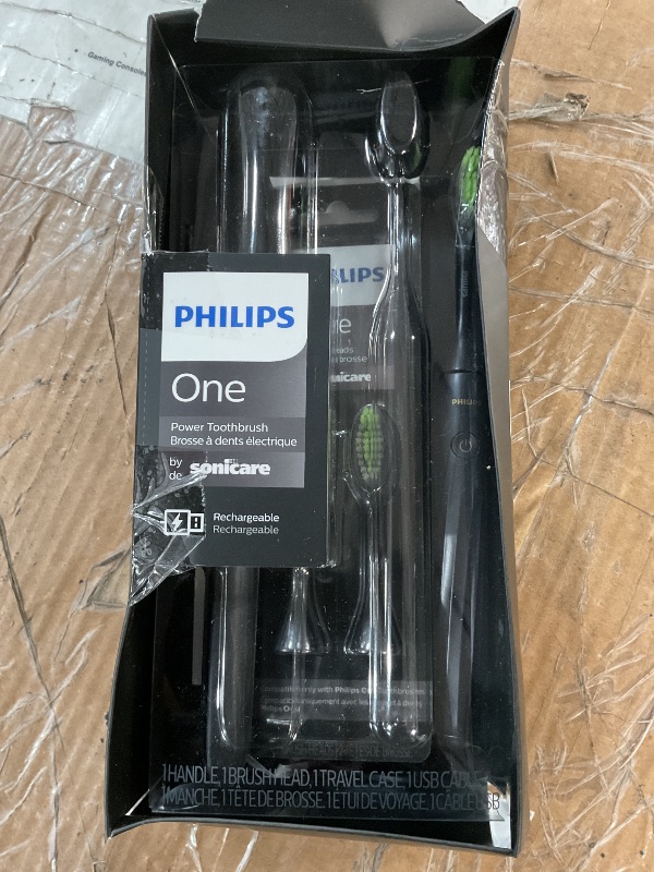 Photo 1 of Philips Sonicare Rechargeable Toothbrush, Brush Head Bundle, Shadow Black, BD3001/AZ