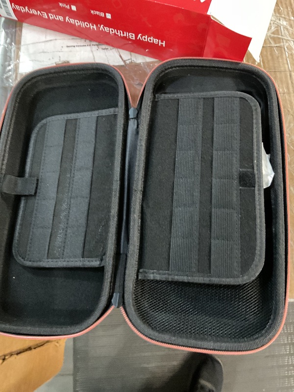 Photo 1 of [Charge inside] Carrying Case for Nintendo Switch 2 2025 / Switch OLED / Switch with Adapter and Joy-Con Storage, Travel Case for Switch 2 Console with 22 Game Card Storage, Carbon Black