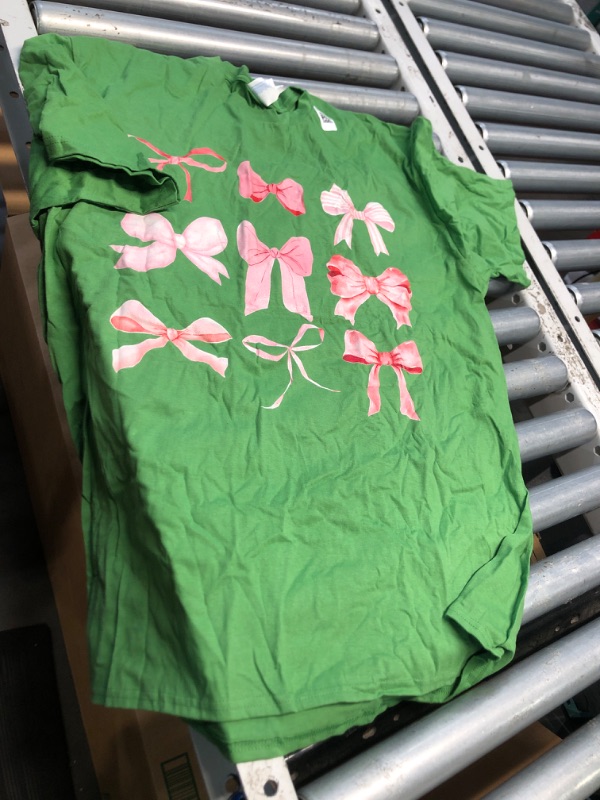 Photo 1 of (please see all images) Pink Bow and Ribbon Cute Graphic For Girl Women T-Shirt