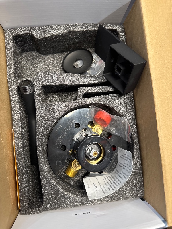Photo 1 of (PARTIAL SET) Esnbia Tub Shower Kit, Bathtub Shower Faucet Set?Valve Included) with 6-Inch Rain Shower Head, Single-Handle Shower Trim Kit, Matte Black