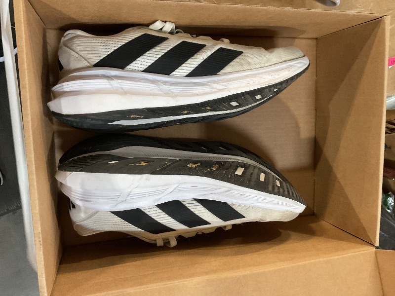 Photo 1 of ***(MINOR DAMAGE/ MISCOLORED)***adidas Men's Questar 3 Running Sneaker, White/Black/Dash Grey, 12