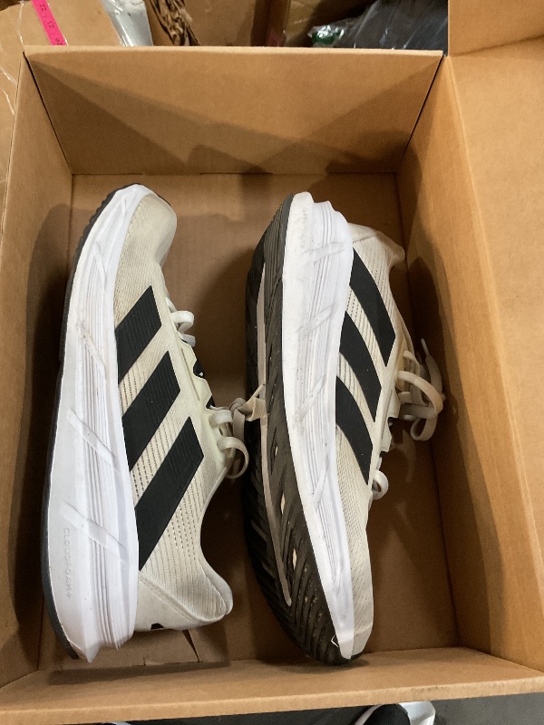 Photo 1 of ***(MINOR DAMAGE/ MISCOLORED)***adidas Men's Questar 3 Running Sneaker, White/Black/Dash Grey, 12