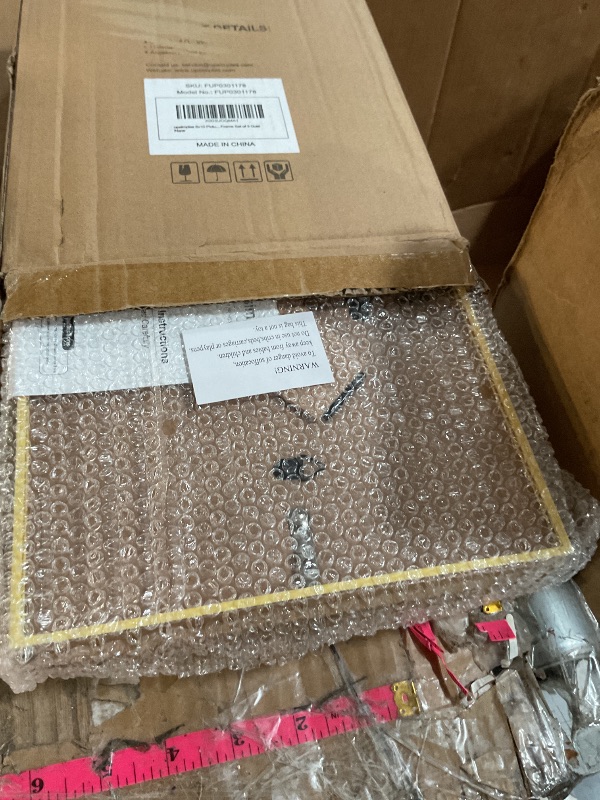 Photo 1 of (USED/FAIR) upsimples 8x10 Picture Frame Set of 3, Made of High Definition Glass for 8 x 10, Wall and Tabletop Display Thin Border Photo Frames for Home Décor, Gold