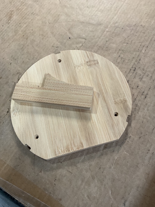Photo 1 of (Incomplete) Beverage Dispenser Stand, 8.5 Inch Bamboo Wood Drink Dispenser Stand Beverage Glass Jar and Water Jug Holder 