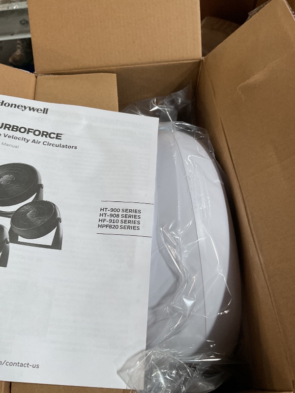 Photo 1 of Honeywell HT-904 TurboForce Tabletop Air Circulator Fan, Small, White – Quiet Personal Fan for Home or Office, 3 Speeds and 90 Degree Pivoting Head