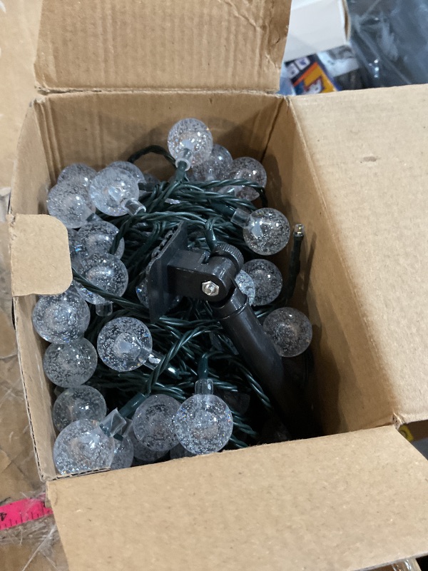 Photo 1 of **PARTS ONLY NON FUNCTIONAL**
Joomer Solar String Lights Outdoor, 65FT 100LED Solar Globe String Lights 8 Lighting Modes, Waterproof Solar Powered Patio Light for Garden Yard Porch Wedding Party Outdoor Decoration (Warm White)