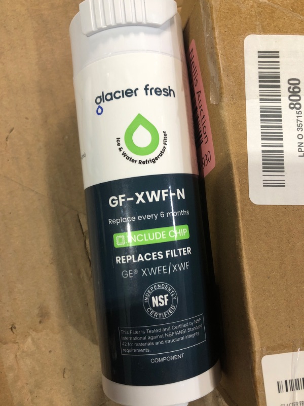 Photo 1 of (see images) GLACIER FRESH Water Filter Compatible with XWFE (Built-in CHIP), Replacement for GE XWFE, XWF Refrigerator 