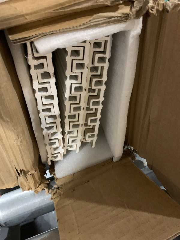 Photo 1 of ***MISSING PARTS***Art3dwallpanels Slat Wall Paneling, 104'' x 6.7'' Glossy Metal Finish WPC Soundproof 3D Wall Panels for Interior Wall Decor, 8 Pack Fluted Textured Panel Wall Slats, Champagne Silver
