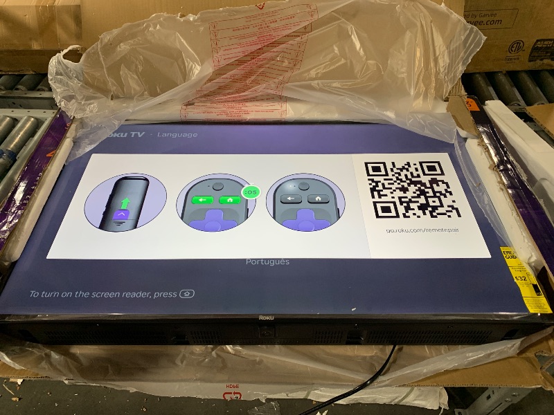 Photo 1 of ***MISSING REMOTE***Roku Smart TV 2025 – 43-Inch Select Series, 4K HDR TV – RokuTV with Enhanced Voice Remote – Flat Screen LED Television with Wi-Fi for Streaming Live Local News, Sports, Family Entertainment