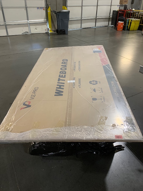 Photo 1 of ***FACTORY SEALED******TRUCK/TRAILER PICKUP ONLY***VIZ-PRO Double-Sided Magnetic Mobile Whiteboard, 96 x 48 Inches, Rolling Dry Erase Board Easel Stand on Wheels with Aluminium Frame for School Office Home 8' x 4'