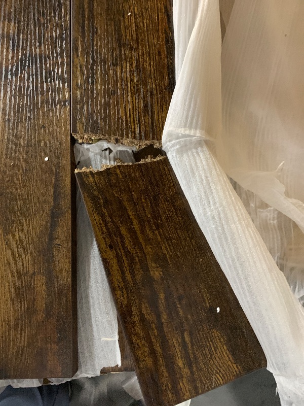 Photo 1 of ***DAMAGED - SEE NOTES/PICTURES***YITAHOME King Size Bed Frame, Upholstered Platform Bed Frame with 4 Drawers/Charging Station, Storage Headboard Metal Bed Frame Strong Wooden Slats, No Box Spring Needed, Fast Assembly, Rustic Brown