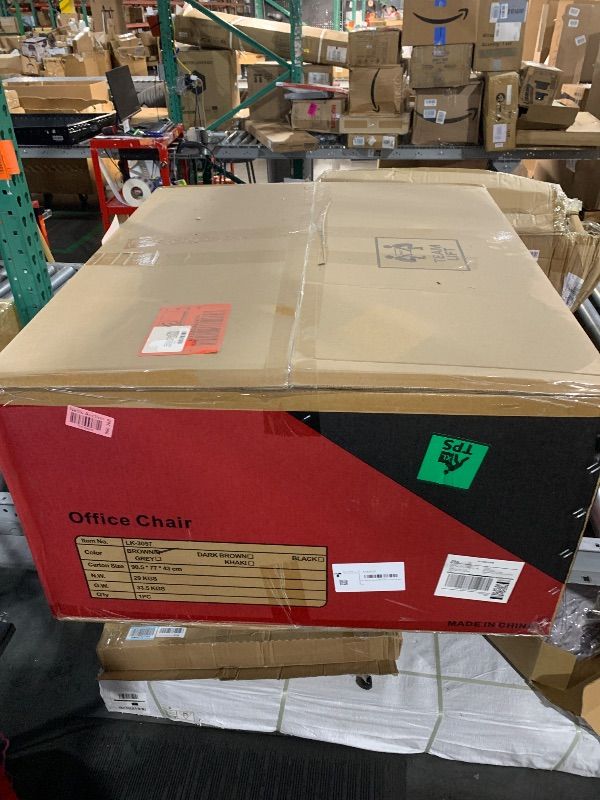 Photo 1 of ***FACTORY SEALED***ATMILD Office Chair Big and Tall, High Back Executive Chair with Ottoman, 400 lbs, Ergonomic Office Chair with Padded Armrest, PU Leather (Brown)