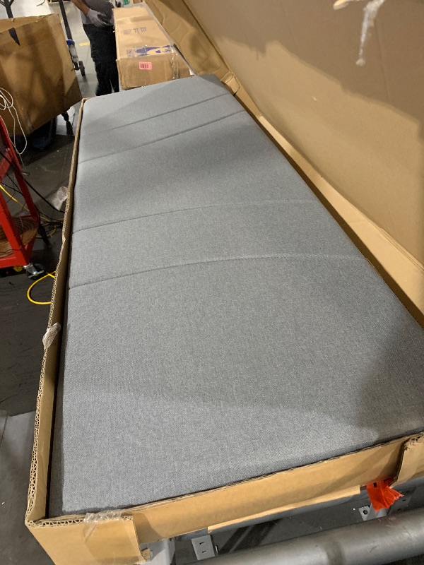 Photo 1 of **/INCOMPLETE***   Novilla Queen Size Bed Frame Upholstered Platform Queen Bed Frame with Adjustable Headboard, Strong Weight Capacity, No Box Spring Needed, Easy Assembly, Grey