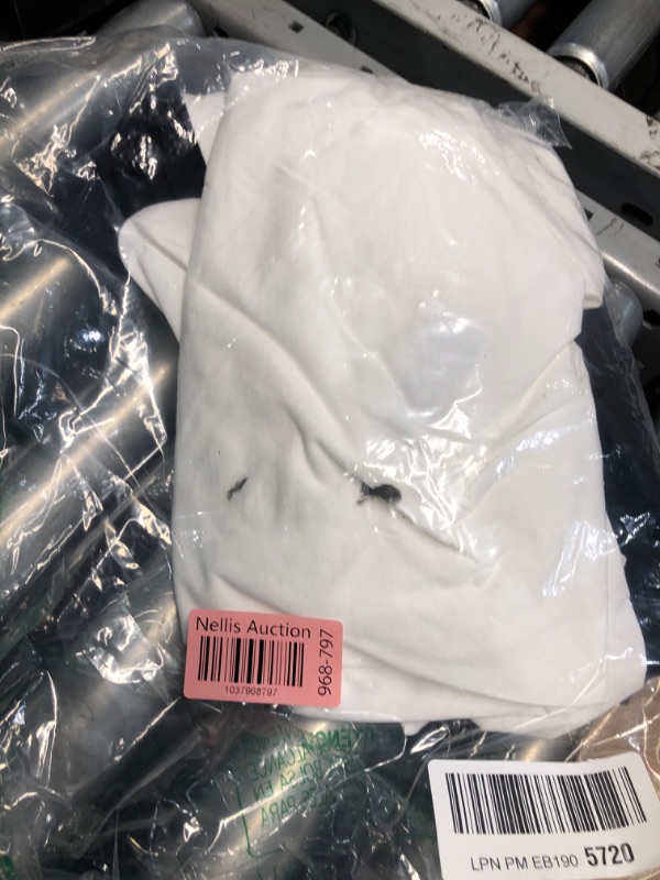 Photo 1 of (BAGGED) Amazon Essentials Men's Regular-Fit Short-Sleeve Cotton Henley T-Shirt, Pack of 2, Black/White, Large