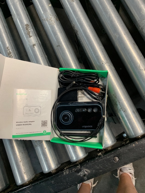 Photo 1 of SOOMFON Bluetooth Transmitter for TV 3-in-1 Bluetooth 5.0 Transmitter Receiver for TV to 2 Headphones with LCD Display Adjustable Volume, Optical AUX RCA Bypass for Home Stereo Speaker