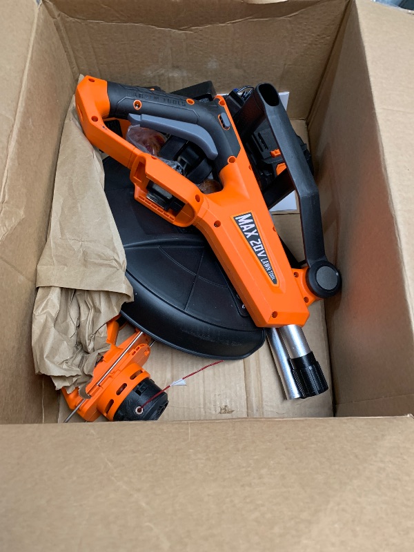 Photo 1 of (PARTIAL SET) (UNABLE TO TEST FUNCTIONALITY) VARSK 20V 12" Cordless String Trimmer, 2 in 1 Trimmer and Edger with Auto Line Feed, 2 X 2.0Ah Batteries/1 X Fast Charger/6 X Bonus Spools Included, for Lawn, Garden, Yard, etc